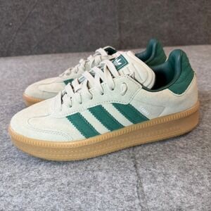Adidas Samba OG Shoes Cream Green Gum Sole Sneakers Men's Size 6 Women's 7.5
